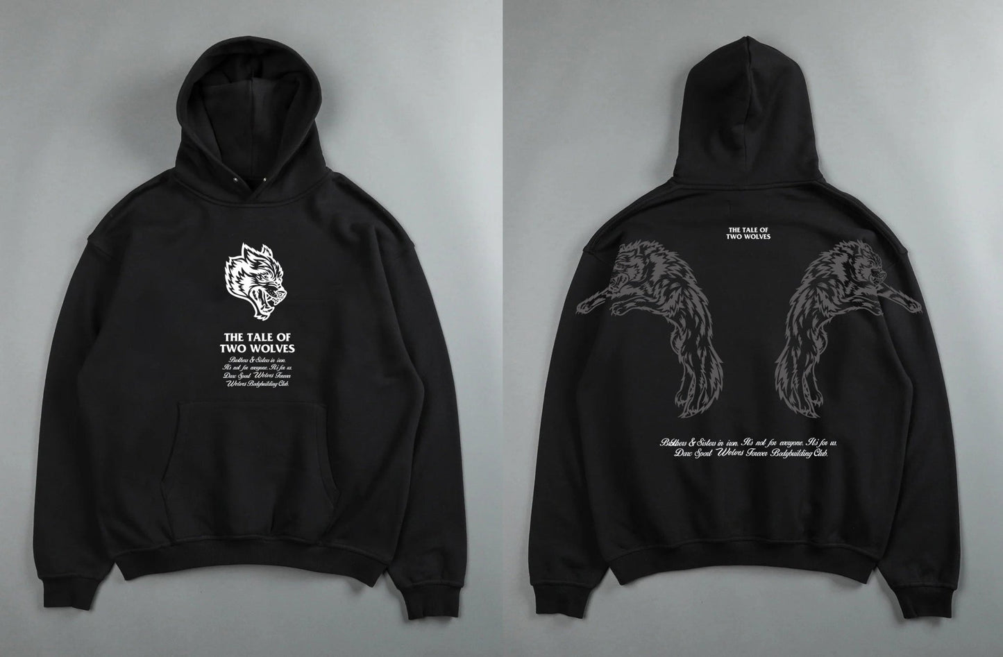 Darc Sport Wolves Hoodies Pullover Graphic Oversized Gym Workout Men Clothing Darcsport Designer New In Hoodies & Sweatshirts - Yallafit