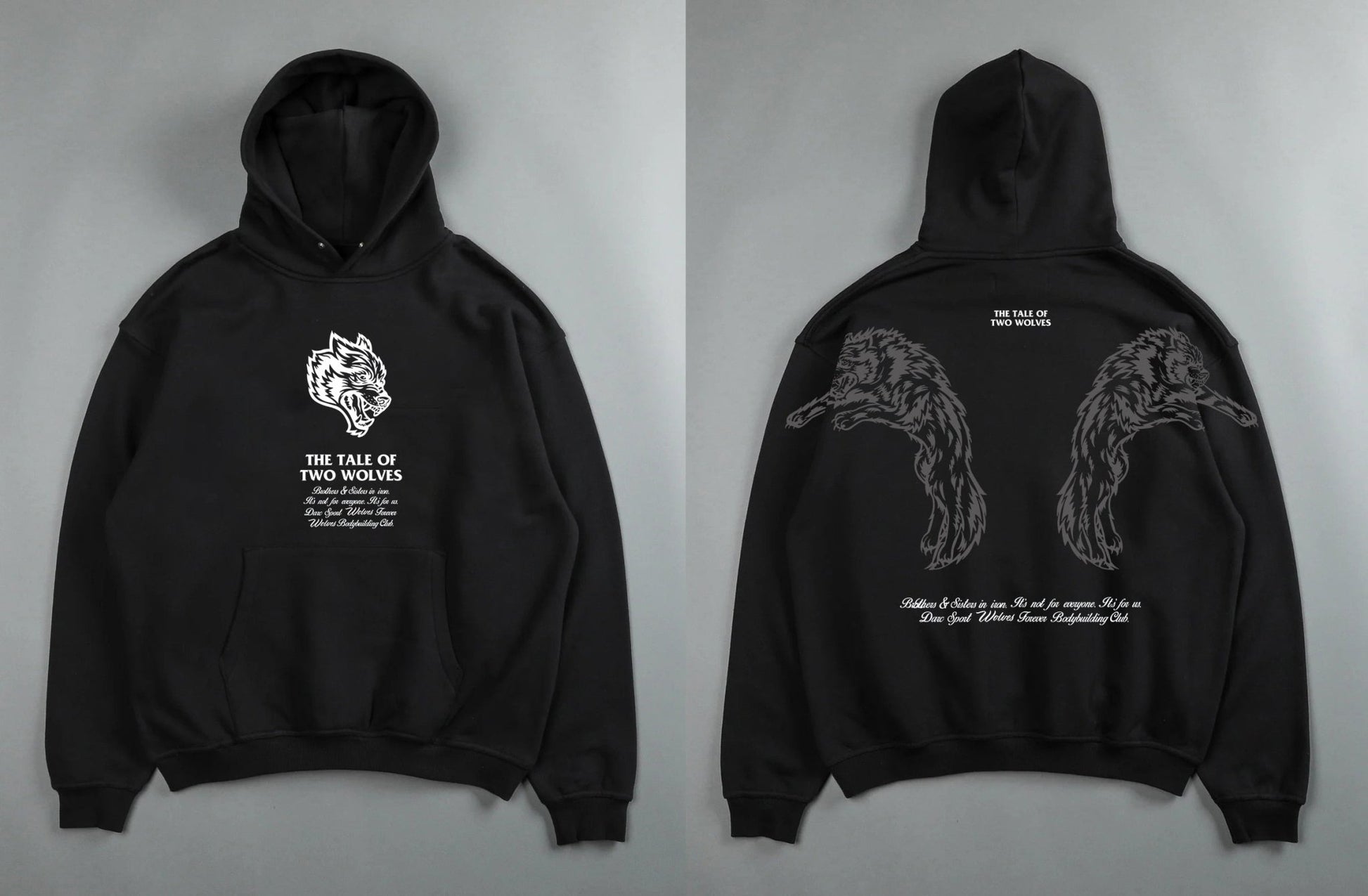 Darc Sport Wolves Hoodies Pullover Graphic Oversized Gym Workout Men Clothing Darcsport Designer New In Hoodies & Sweatshirts - Yallafit