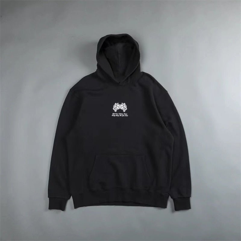 DARC SPORT WOLVES Men And Women Hooded Casual Sweatshirts Fleece Cotton Track Warm Hip Hop Sweater Loose Pullover Tops Oversize - Yallafit