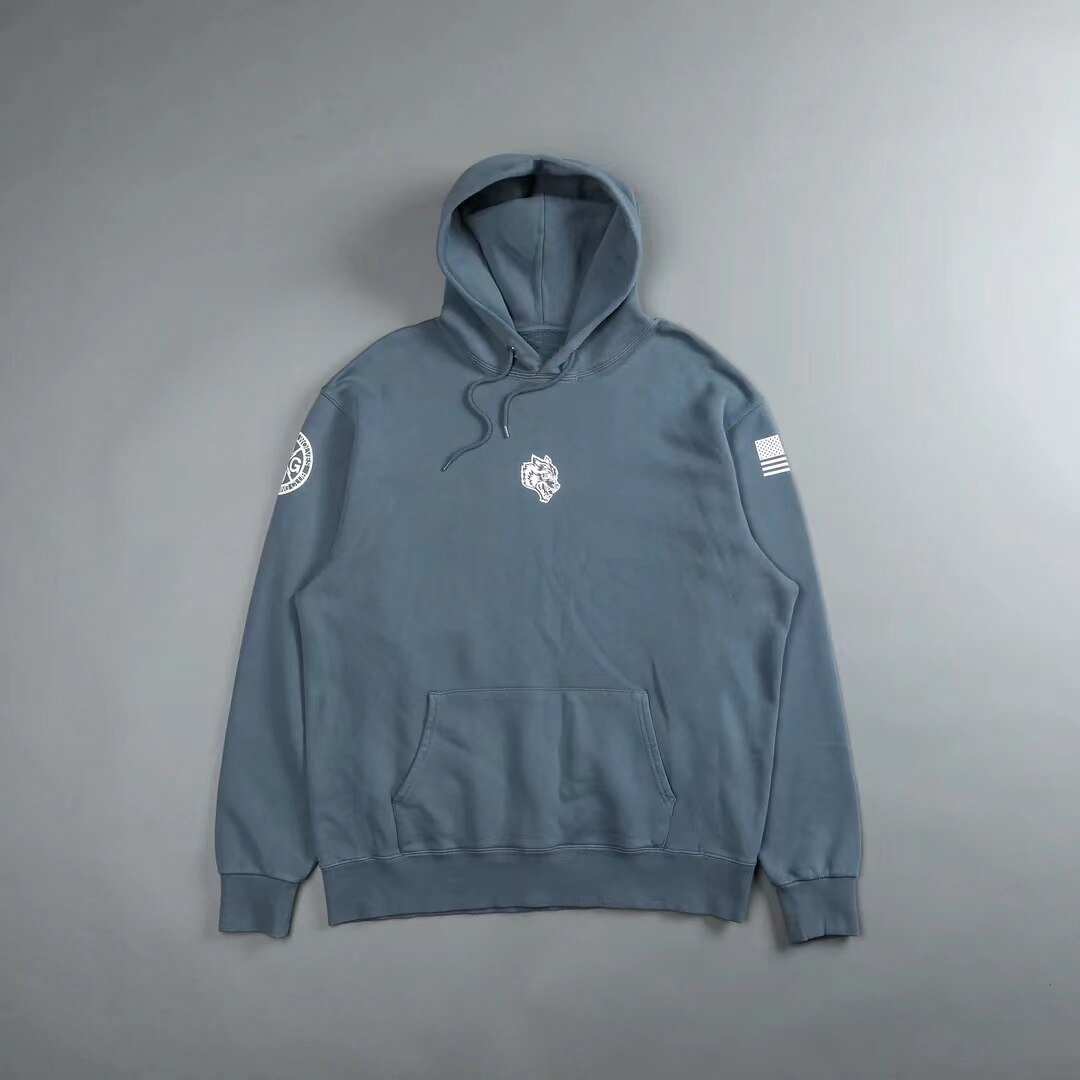 DARC SPORT Wolves Print Hoodie Fleece Warm Cotton Men's Sweatshirt Autumn Winter Hip Hop Hoodies - Yallafit