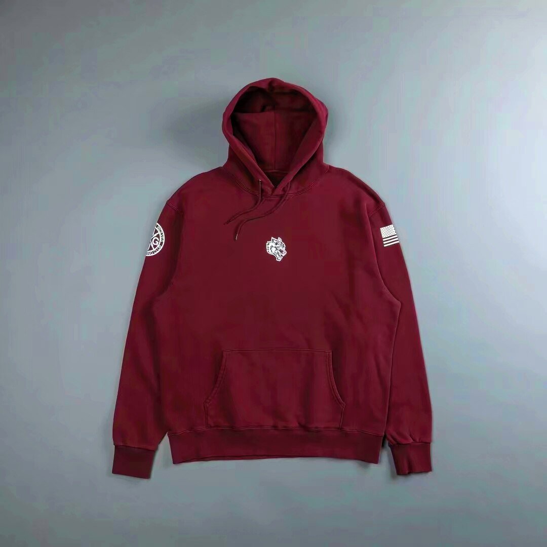 DARC SPORT Wolves Print Hoodie Fleece Warm Cotton Men's Sweatshirt Autumn Winter Hip Hop Hoodies - Yallafit