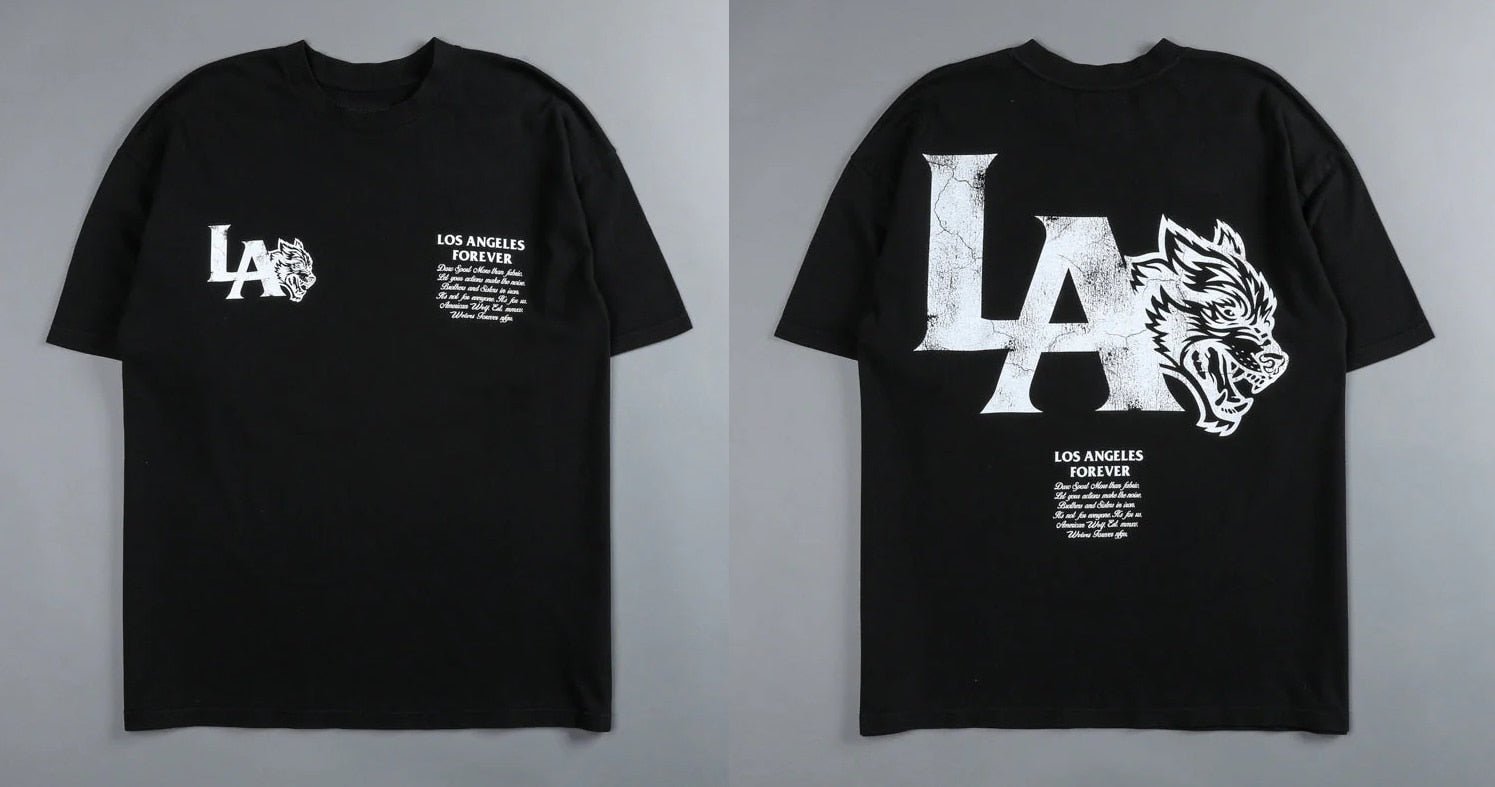 Darc Wolf Sport T-shirts Oversized Graphic DTG Printing Technique Workout Gym Fitness Men Short Sleeve Tees Darc Wolves T Shirts - Yallafit