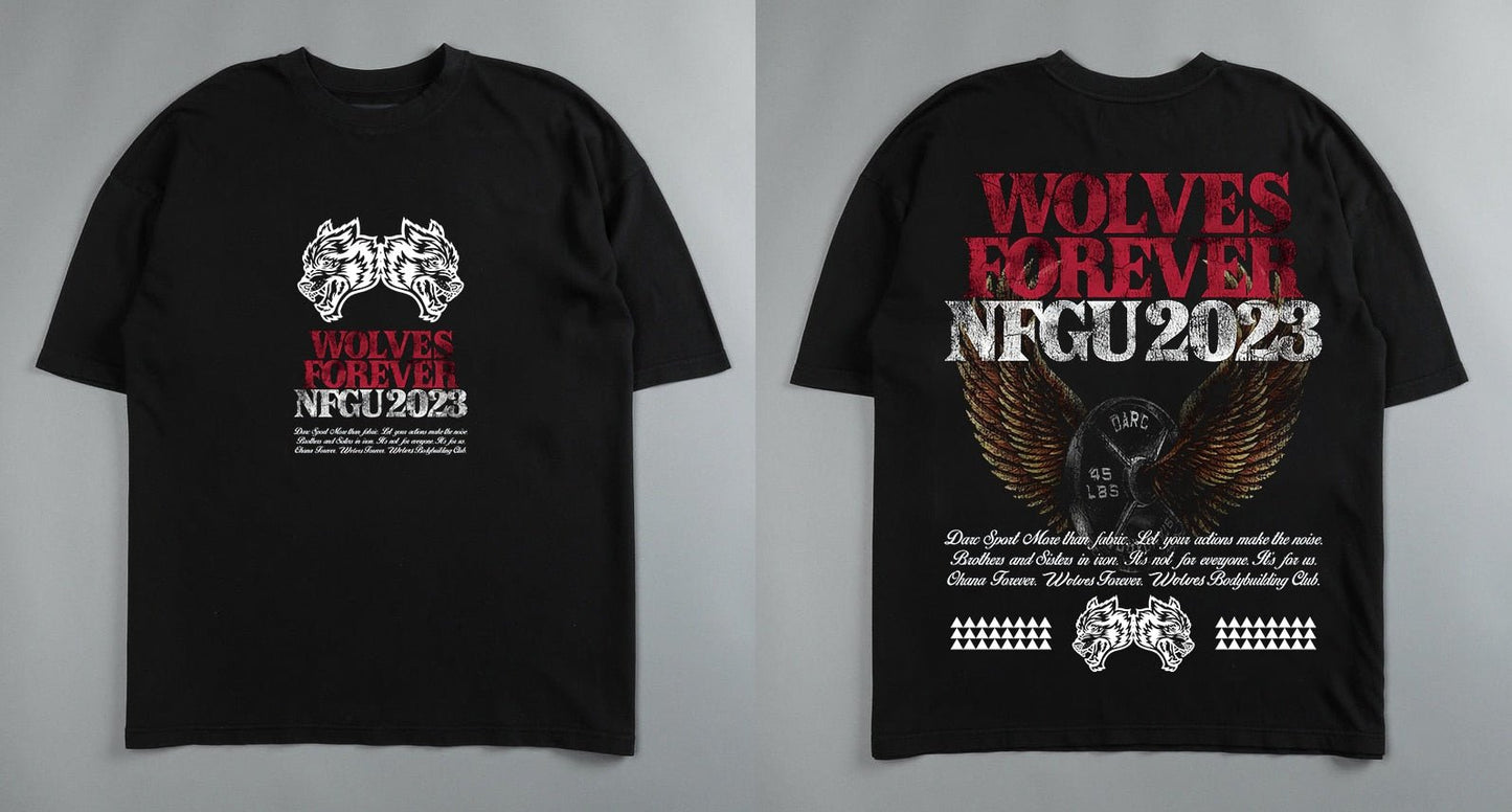 Darc Wolf Sport T-shirts Oversized Graphic DTG Printing Technique Workout Gym Fitness Men Short Sleeve Tees Darc Wolves T Shirts - Yallafit