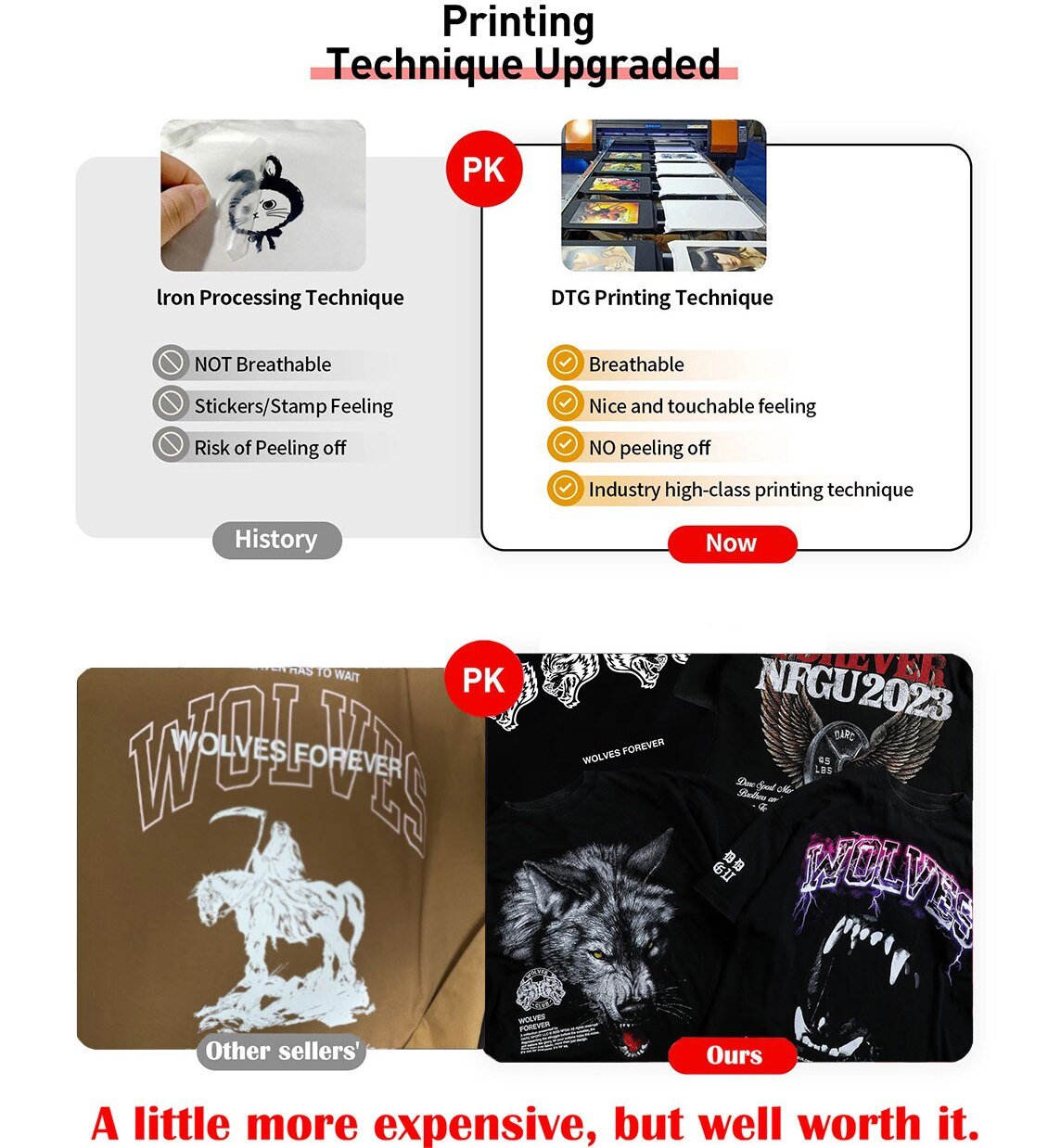 Darc Wolf Sport T-shirts Oversized Graphic DTG Printing Technique Workout Gym Fitness Men Short Sleeve Tees Darc Wolves T Shirts - Yallafit