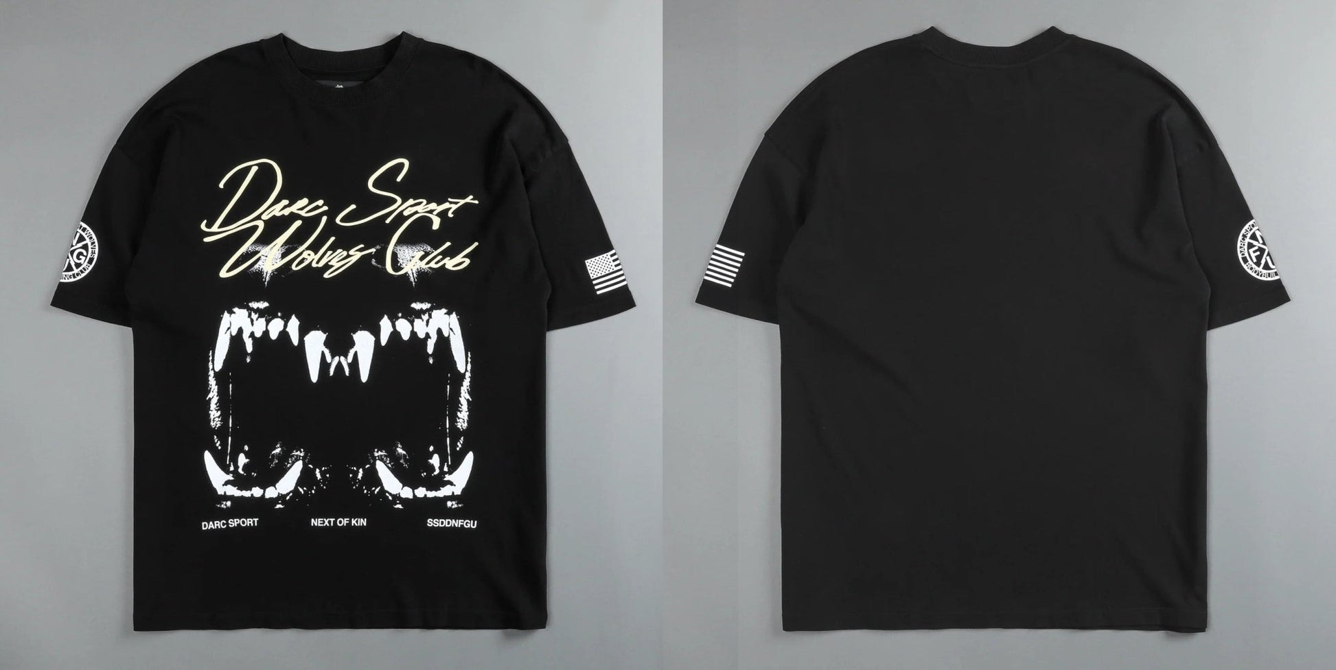 Darc Wolf Sport T-shirts Oversized Graphic DTG Printing Technique Workout Gym Fitness Men Short Sleeve Tees Darc Wolves T Shirts - Yallafit