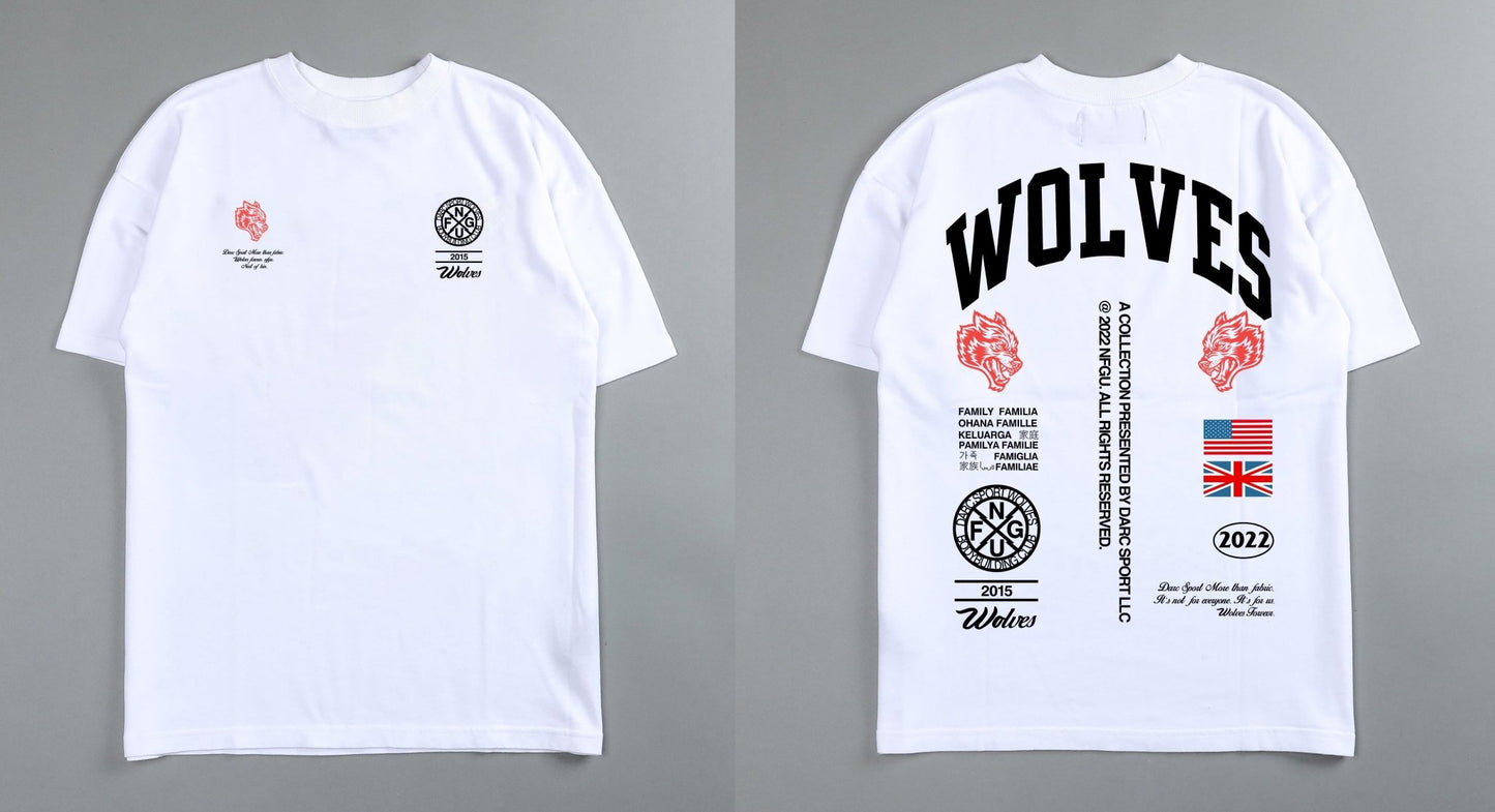 Darc Wolf Sport T-shirts Oversized Graphic DTG Printing Technique Workout Gym Fitness Men Short Sleeve Tees Darc Wolves T Shirts - Yallafit