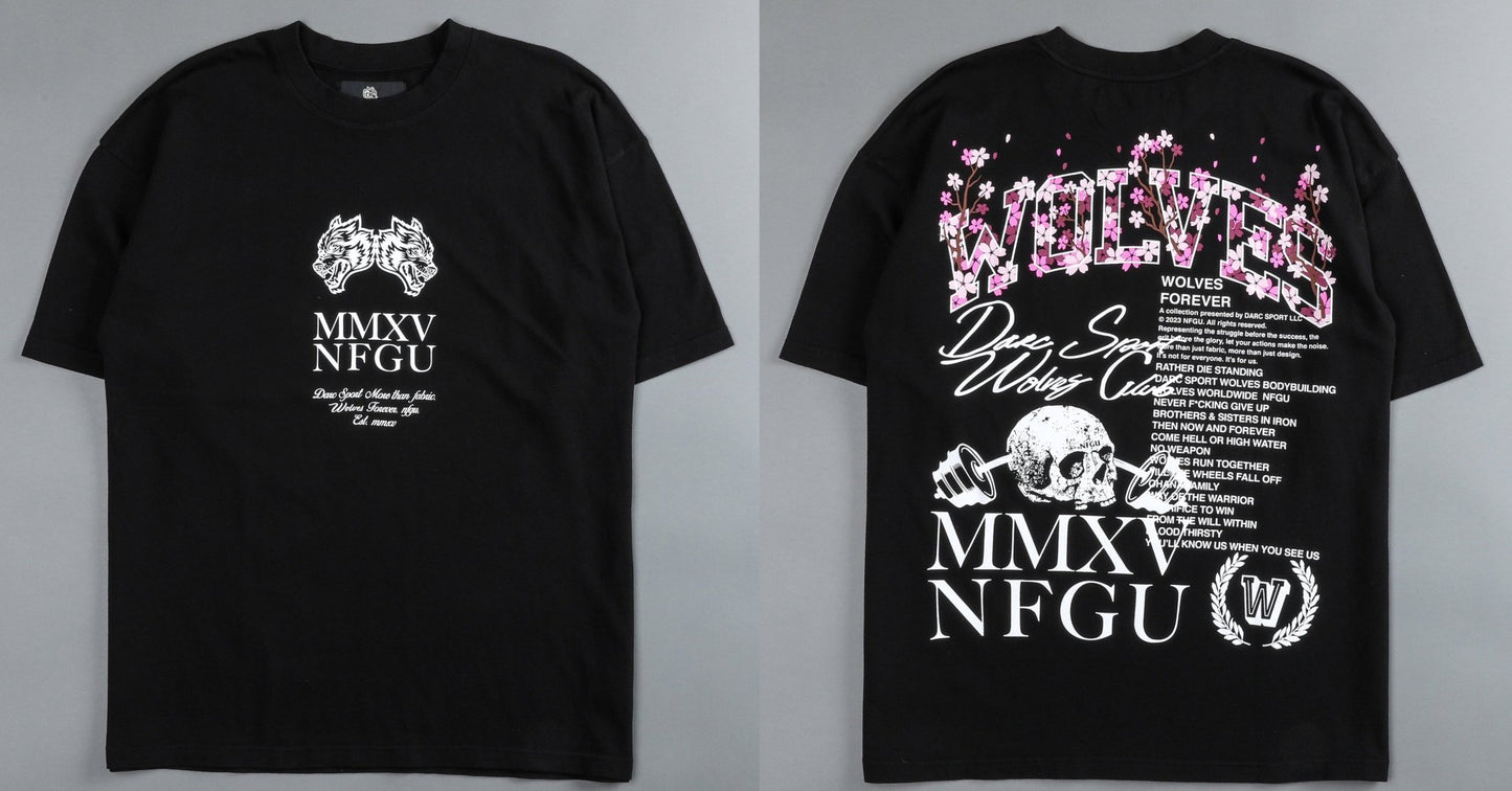 Darc Wolf Sport T-shirts Oversized Graphic DTG Printing Technique Workout Gym Fitness Men Short Sleeve Tees Darc Wolves T Shirts - Yallafit