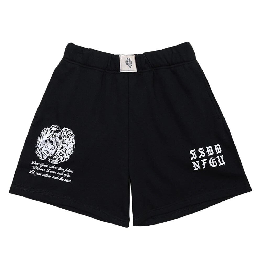 Darc Wolves Sport Gym Oversized Sports Shorts Bodybuilding Fitness Workout Men Shorts Summer Basketball Crossfit Darcs Shorts - Yallafit