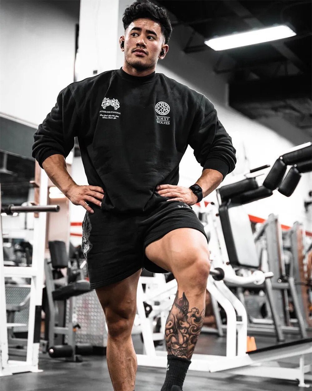 Darc Wolves Sport Gym Oversized Sports Shorts Bodybuilding Fitness Workout Men Shorts Summer Basketball Crossfit Darcs Shorts - Yallafit