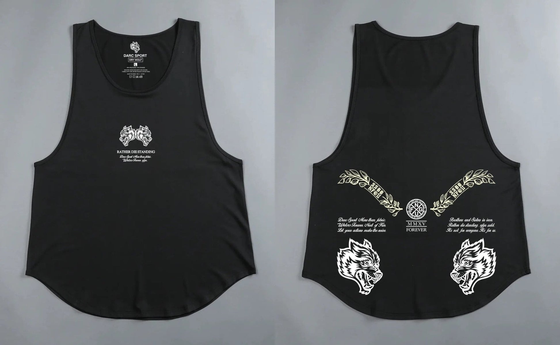 DarcSport Tank Tops Gym Bodybuilding Fitness Men Clothing Basketball Running Workout US Size Darcsport Tanks - Yallafit