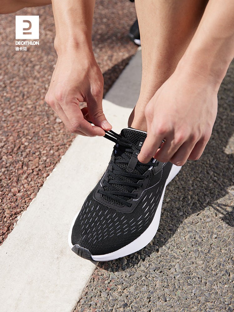Decathlon Sneakers Men's Shoes Summer Running Shoes Mesh Breathable Lightweight Shock Absorption Fitness Running Shoes Men's Mswr - Yallafit