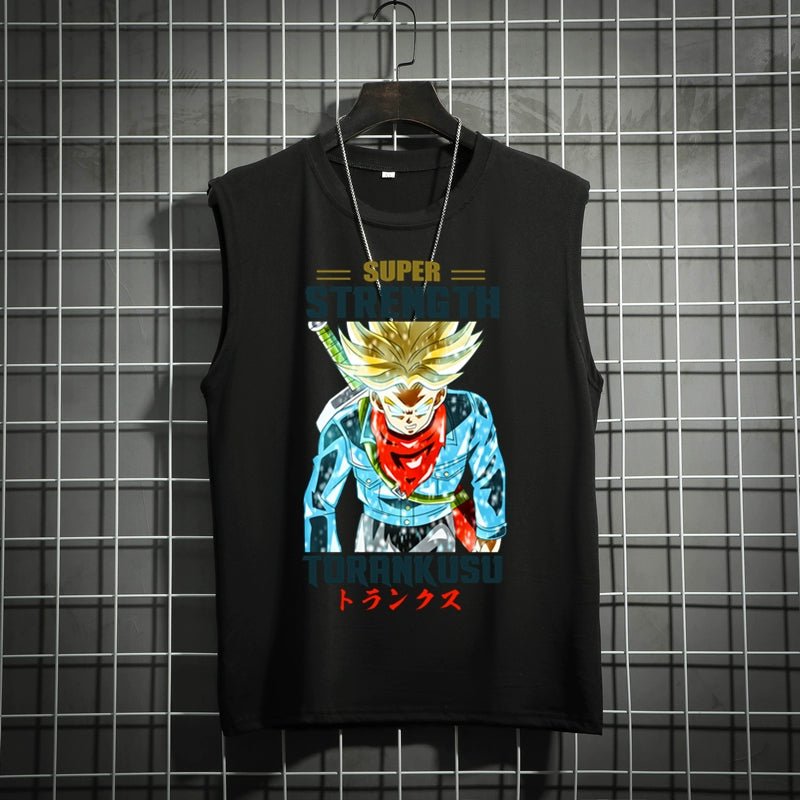 Dragon Ball Super Joint Name Saiya Sleeveless Men and Women Wukong Ins Super Hot T-shirt Cartoon Summer Country Trendy Couple Wear - Yallafit