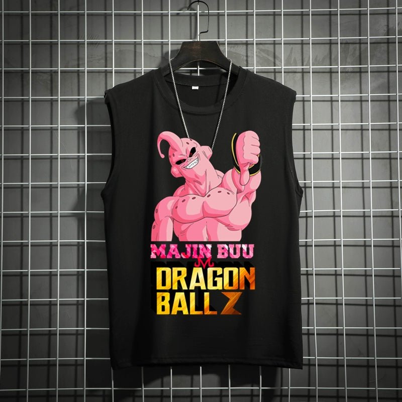 Dragon Ball Super Joint Name Saiya Sleeveless Men and Women Wukong Ins Super Hot T-shirt Cartoon Summer Country Trendy Couple Wear - Yallafit