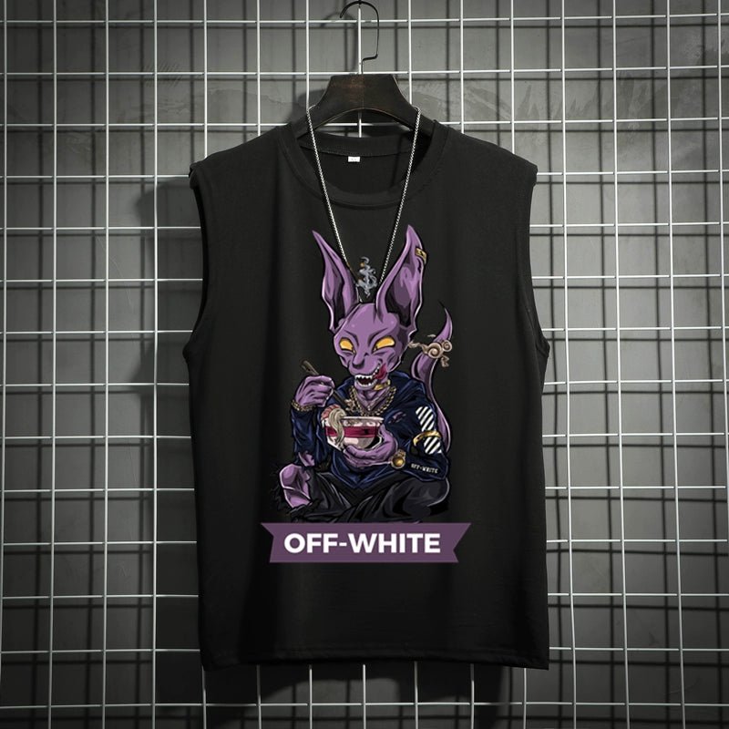 Dragon Ball Super Joint Name Saiya Sleeveless Men and Women Wukong Ins Super Hot T-shirt Cartoon Summer Country Trendy Couple Wear - Yallafit