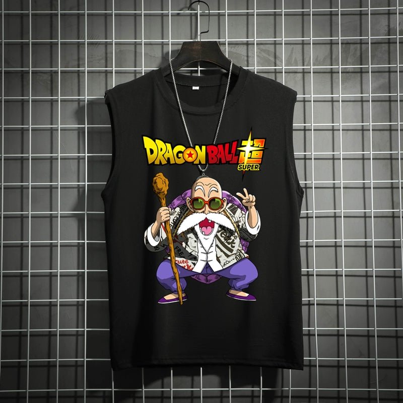 Dragon Ball Super Joint Name Saiya Sleeveless Men and Women Wukong Ins Super Hot T-shirt Cartoon Summer Country Trendy Couple Wear - Yallafit