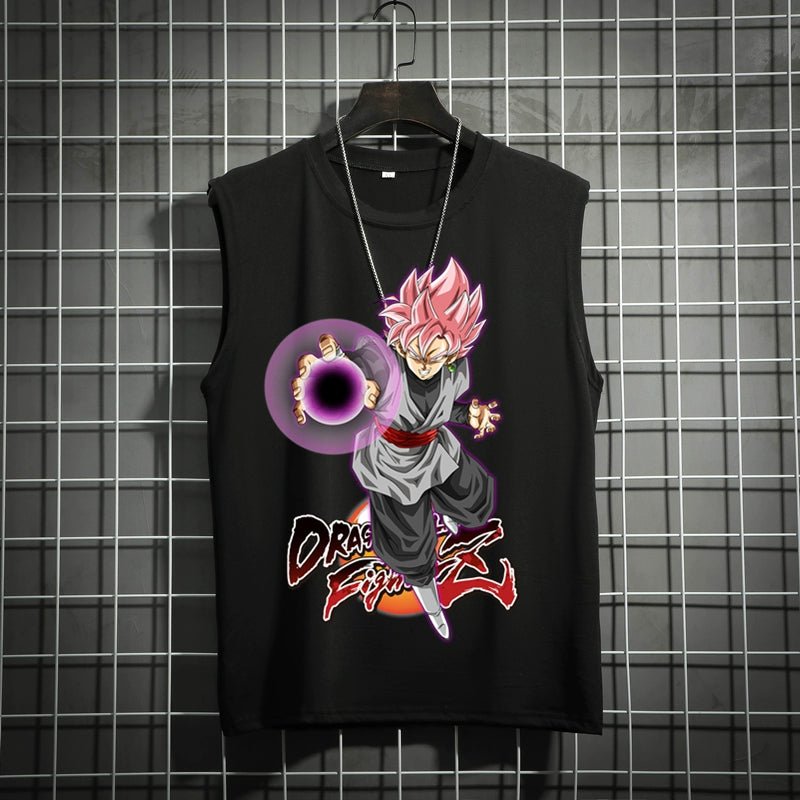 Dragon Ball Super Joint Name Saiya Sleeveless Men and Women Wukong Ins Super Hot T-shirt Cartoon Summer Country Trendy Couple Wear - Yallafit