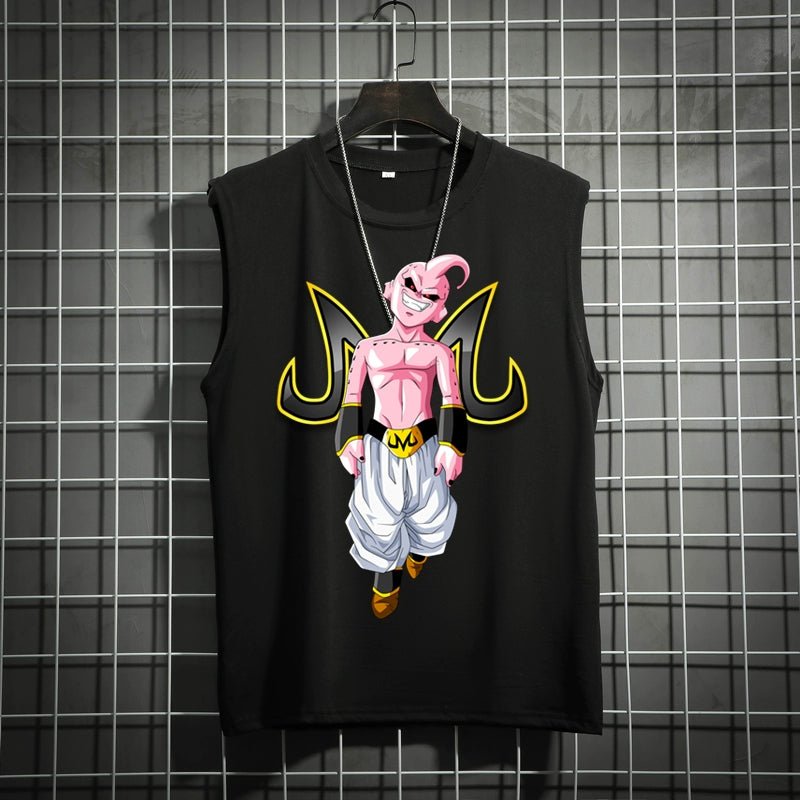 Dragon Ball Super Joint Name Saiya Sleeveless Men and Women Wukong Ins Super Hot T-shirt Cartoon Summer Country Trendy Couple Wear - Yallafit