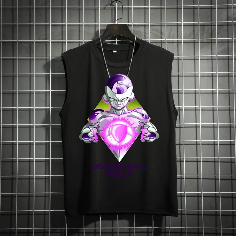 Dragon Ball Super Joint Name Saiya Sleeveless Men and Women Wukong Ins Super Hot T-shirt Cartoon Summer Country Trendy Couple Wear - Yallafit