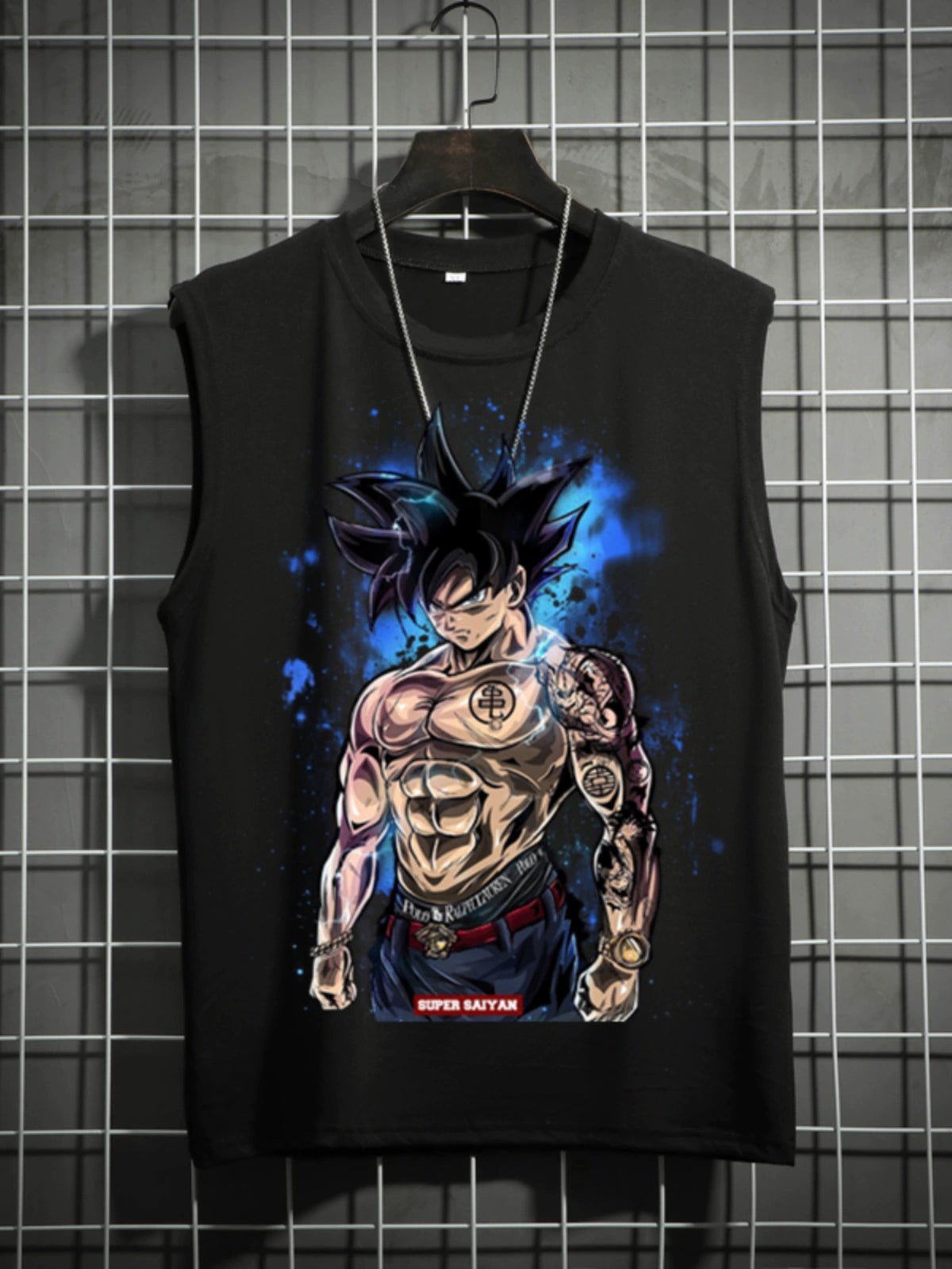 Dragon Ball Super Joint Name Saiya Sleeveless Men and Women Wukong Ins Super Hot T-shirt Cartoon Summer Country Trendy Couple Wear - Yallafit