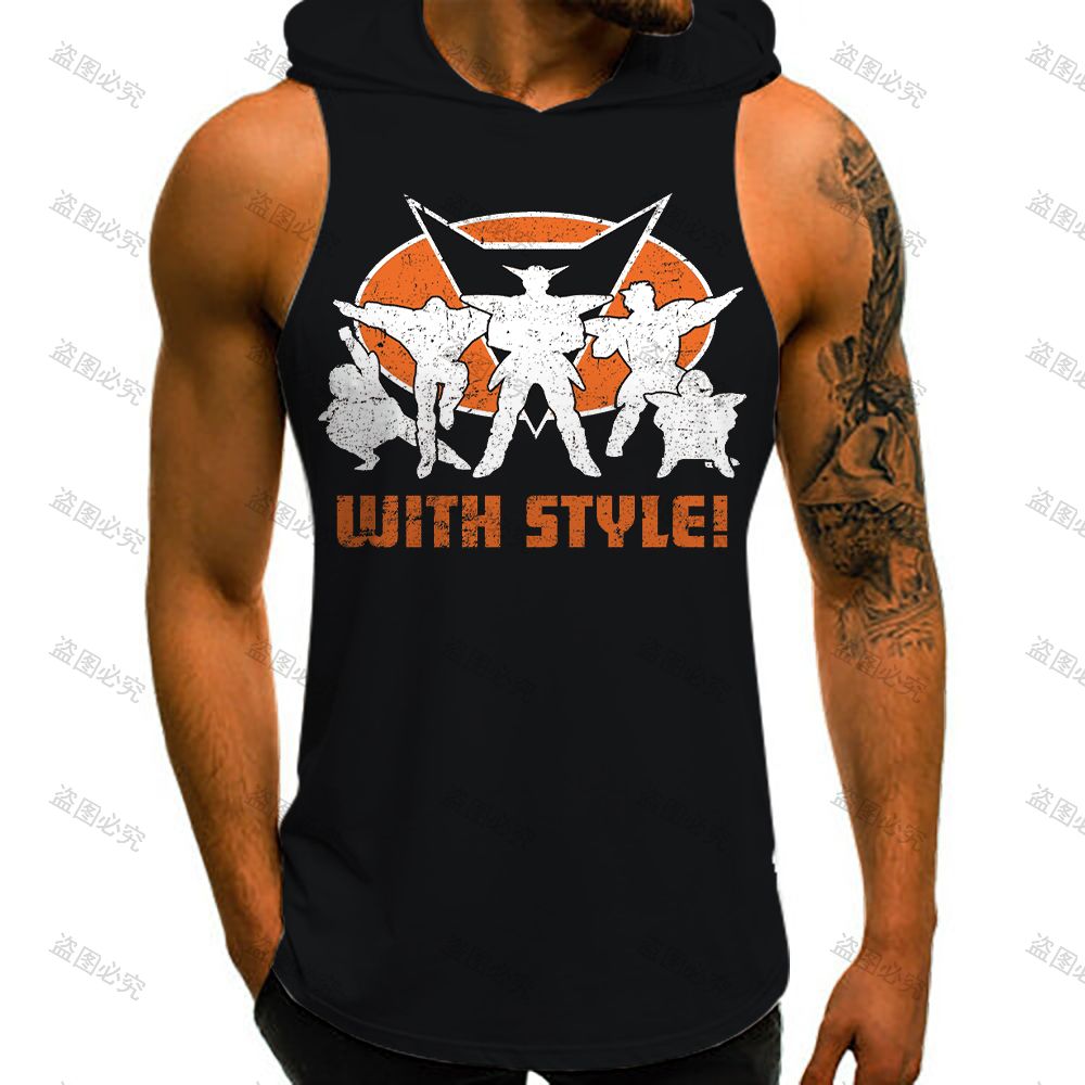 Dragon Ball Z Men's T-shirts Vest With Hood Summer New Super Saiyan Streetwear Gym Clothing Men Vegeta Sleeveless Vests Anime - Yallafit