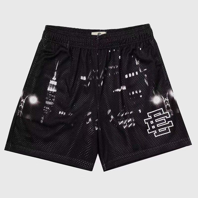 EE Basic Short NEW YORK CITY SKYLINE 2023 men casual shorts fitness sports pants summer gym workout mesh shorts men shorts - Yallafit