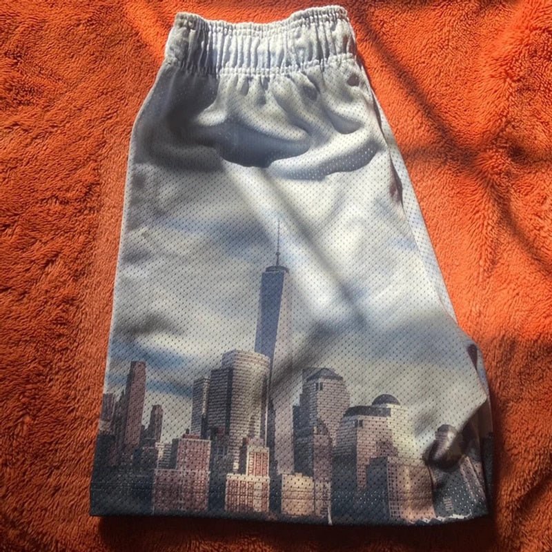 EE Basic Short NEW YORK CITY SKYLINE 2023 men casual shorts fitness sports pants summer gym workout mesh shorts men shorts - Yallafit