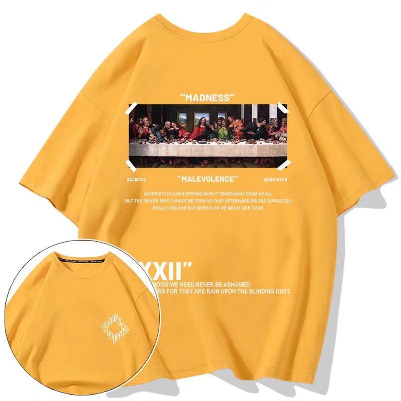 Fashion Brand Oversize Hip Hop plus Size Short-Sleeved T-shirt - Yallafit