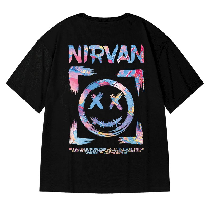 Fashion Brand Oversize Hip Hop plus Size Short-Sleeved T-shirt - Yallafit