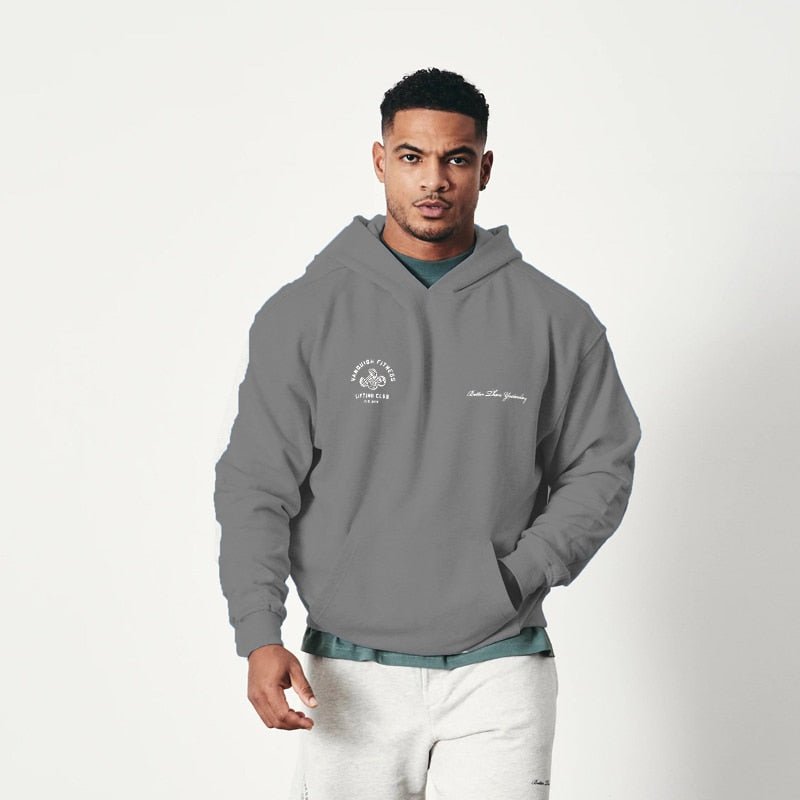 Fashion Men Clothing Autumn Winter New Oversized Pullover joggers Gym Running Training Bodybuilding Sweatshirt Hoodie Sportswear - Yallafit