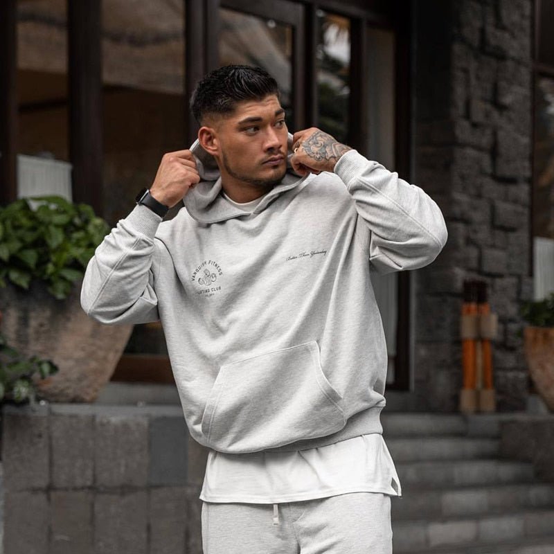 Fashion Men Clothing Autumn Winter New Oversized Pullover joggers Gym Running Training Bodybuilding Sweatshirt Hoodie Sportswear - Yallafit