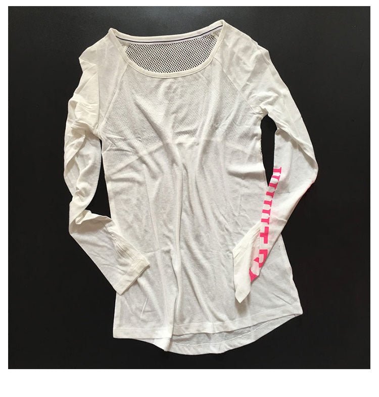 Fitness Breathable Sportswear Women T Shirt Sport Suit Yoga Top Quick-Dry Running Shirt Gym Clothes Sport Shirt Jacket P189 - Yallafit