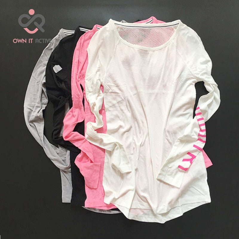 Fitness Breathable Sportswear Women T Shirt Sport Suit Yoga Top Quick-Dry Running Shirt Gym Clothes Sport Shirt Jacket P189 - Yallafit