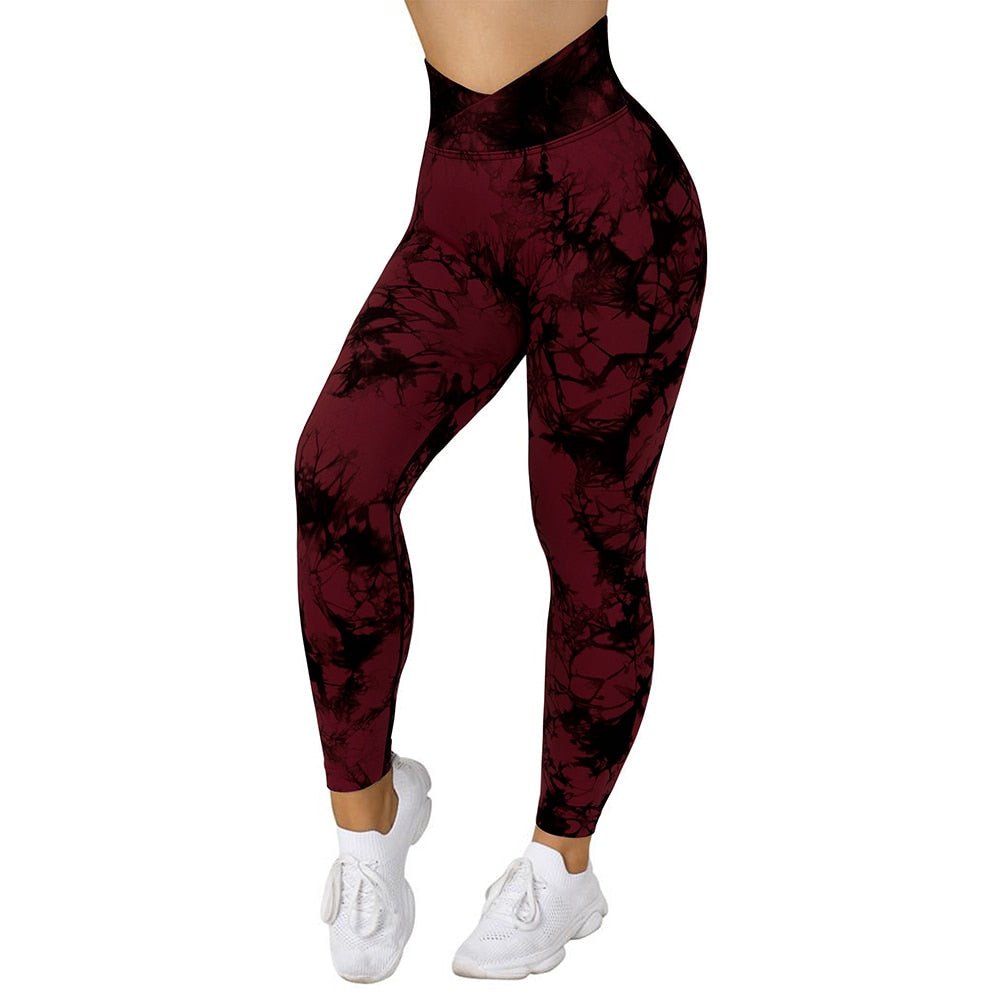Fitness Leggings Women Crossover Yoga Pants Mujer Scrunch Butt Legging Workout Booty Leggings Gym Seamless Yoga Leggings Women - Yallafit