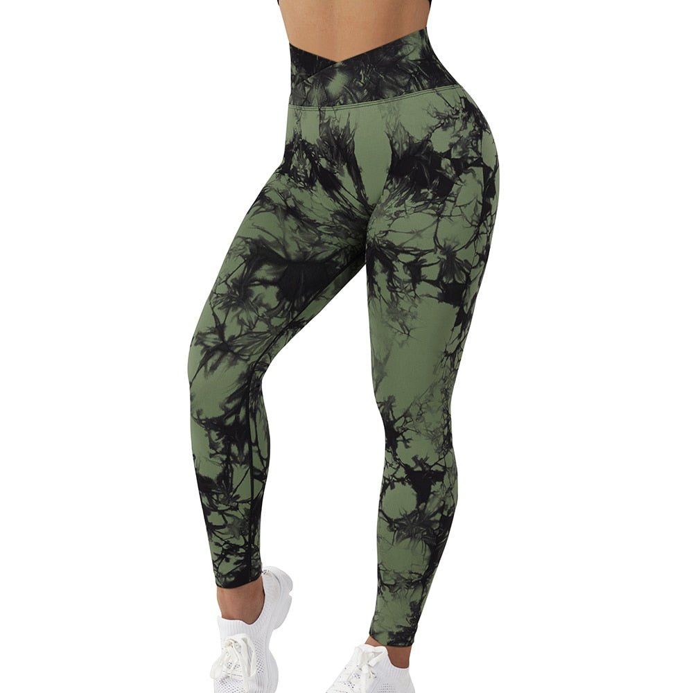 Fitness Leggings Women Crossover Yoga Pants Mujer Scrunch Butt Legging Workout Booty Leggings Gym Seamless Yoga Leggings Women - Yallafit