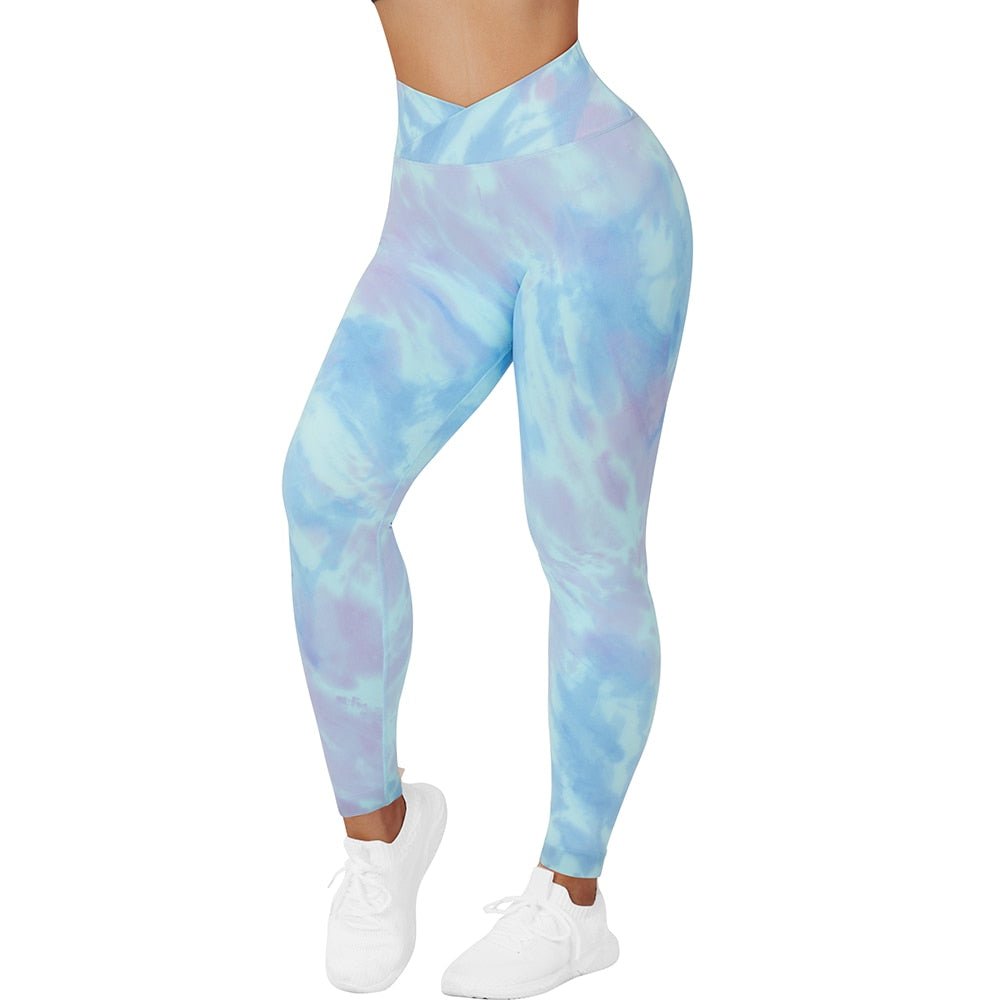 Fitness Leggings Women Crossover Yoga Pants Mujer Scrunch Butt Legging Workout Booty Leggings Gym Seamless Yoga Leggings Women - Yallafit