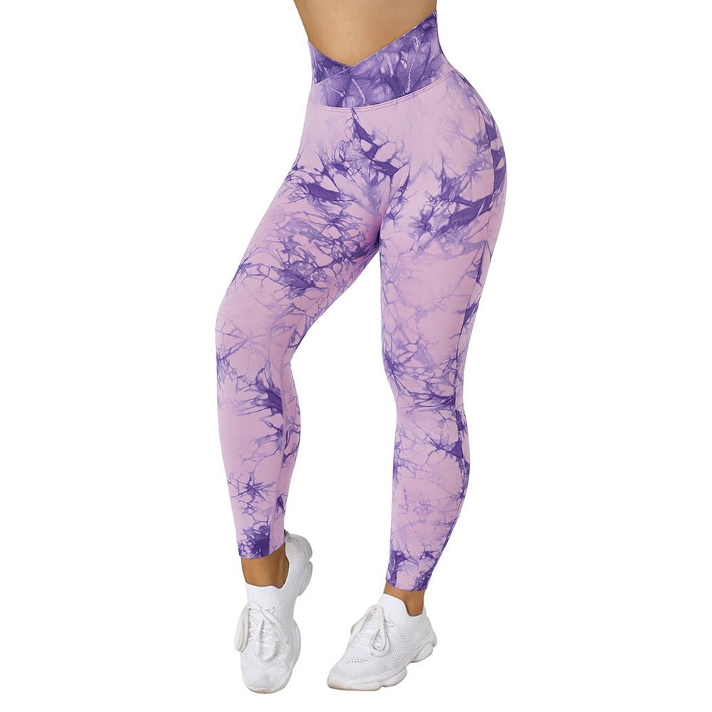 Fitness Leggings Women Crossover Yoga Pants Mujer Scrunch Butt Legging Workout Booty Leggings Gym Seamless Yoga Leggings Women - Yallafit