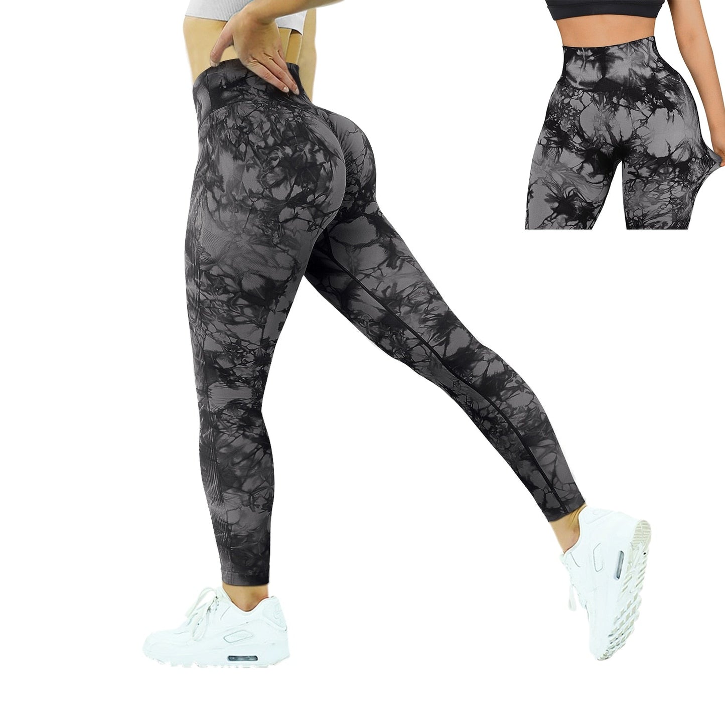 Fitness Leggings Women Crossover Yoga Pants Mujer Scrunch Butt Legging Workout Booty Leggings Gym Seamless Yoga Leggings Women - Yallafit