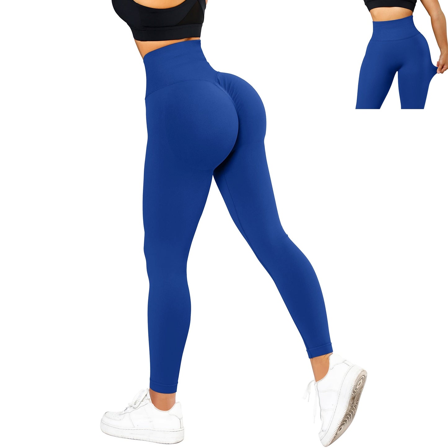 Fitness Leggings Women Crossover Yoga Pants Mujer Scrunch Butt Legging Workout Booty Leggings Gym Seamless Yoga Leggings Women - Yallafit