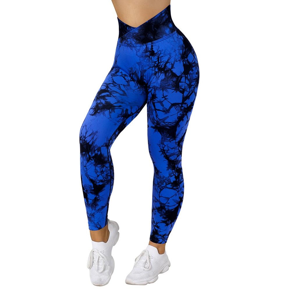 Fitness Leggings Women Crossover Yoga Pants Mujer Scrunch Butt Legging Workout Booty Leggings Gym Seamless Yoga Leggings Women - Yallafit