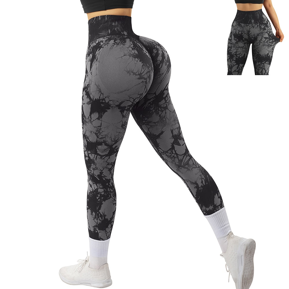 Fitness Leggings Women Crossover Yoga Pants Mujer Scrunch Butt Legging Workout Booty Leggings Gym Seamless Yoga Leggings Women - Yallafit