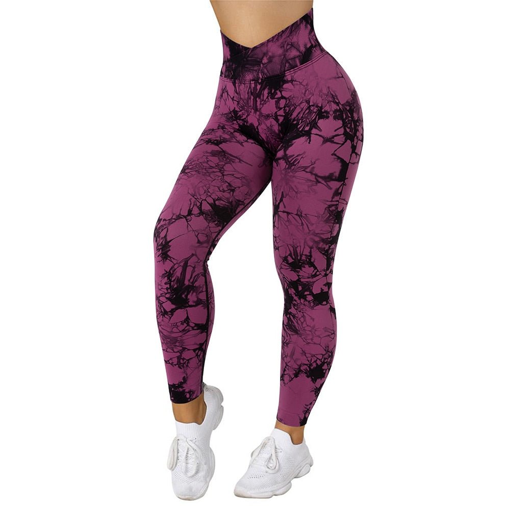 Fitness Leggings Women Crossover Yoga Pants Mujer Scrunch Butt Legging Workout Booty Leggings Gym Seamless Yoga Leggings Women - Yallafit