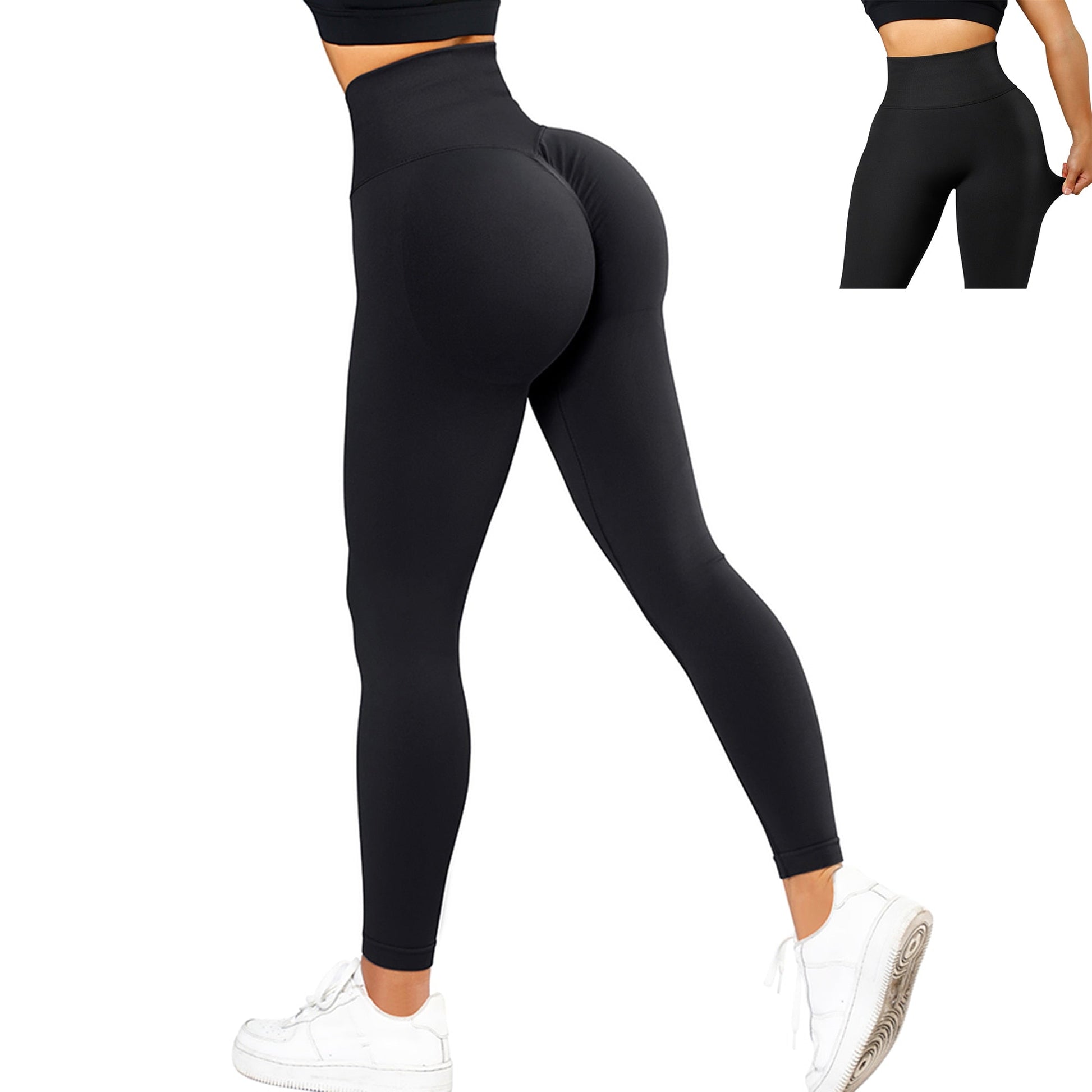 Fitness Leggings Women Crossover Yoga Pants Mujer Scrunch Butt Legging Workout Booty Leggings Gym Seamless Yoga Leggings Women - Yallafit