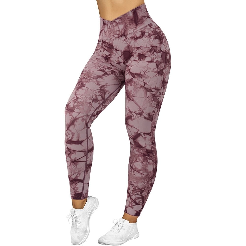 Fitness Leggings Women Crossover Yoga Pants Mujer Scrunch Butt Legging Workout Booty Leggings Gym Seamless Yoga Leggings Women - Yallafit