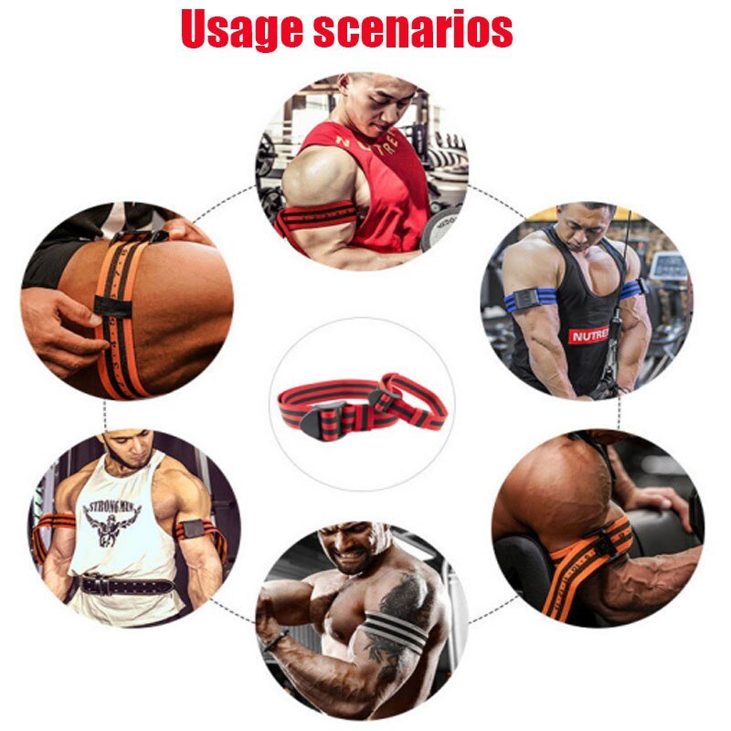 Fitness Occlusion Bands Weight Bodybuilding Blood Flow Restriction Bands Arm Leg Elastic Wraps Fast Muscle Growth Gym Equipment - Yallafit