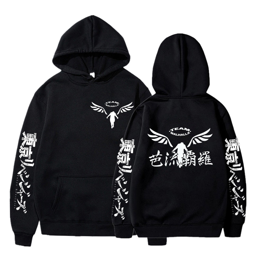 Gambar Valhalla Tokyo Revengers Hoodies Anime Graphic Hoodie for Men Women Sportswear Tokyo Revengers Cosplay Tracksuit Clothes - Yallafit
