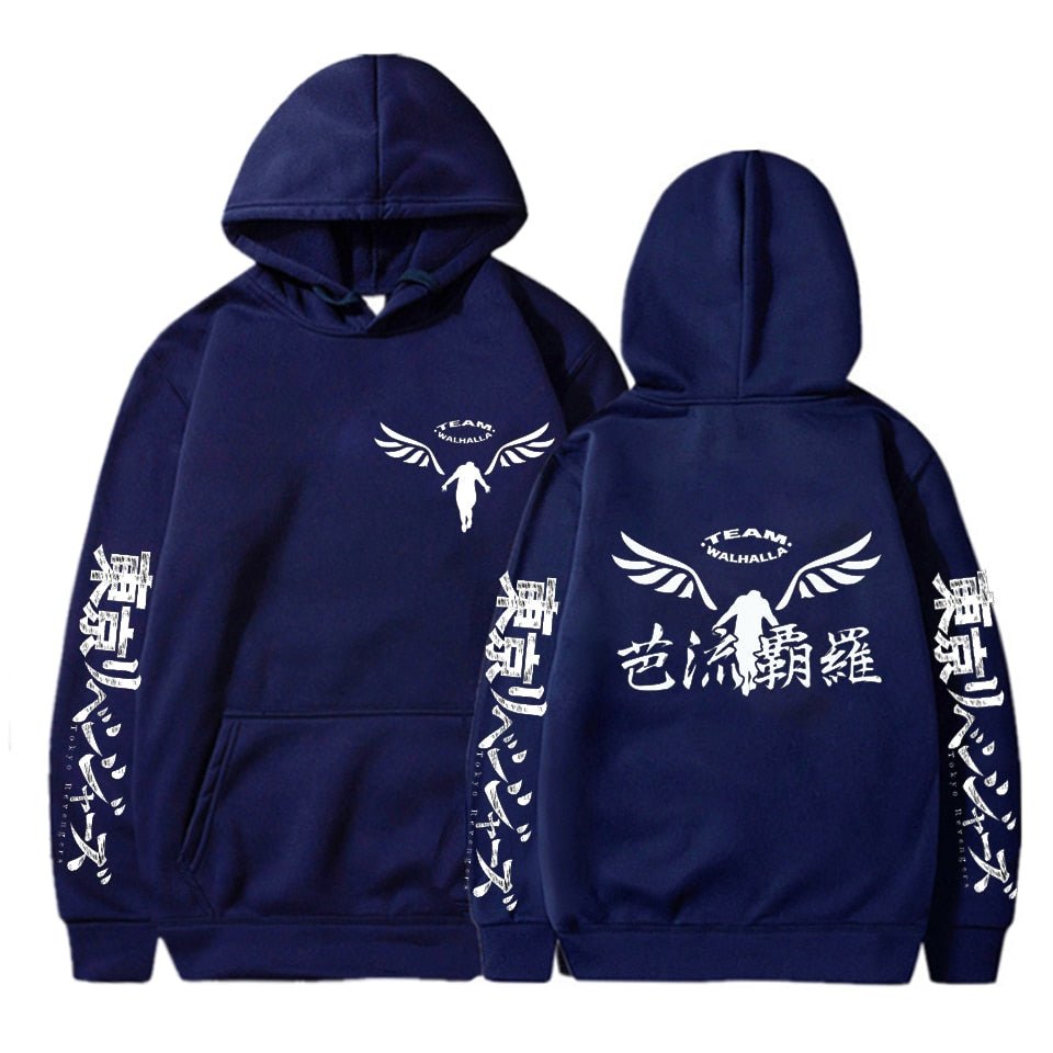 Gambar Valhalla Tokyo Revengers Hoodies Anime Graphic Hoodie for Men Women Sportswear Tokyo Revengers Cosplay Tracksuit Clothes - Yallafit