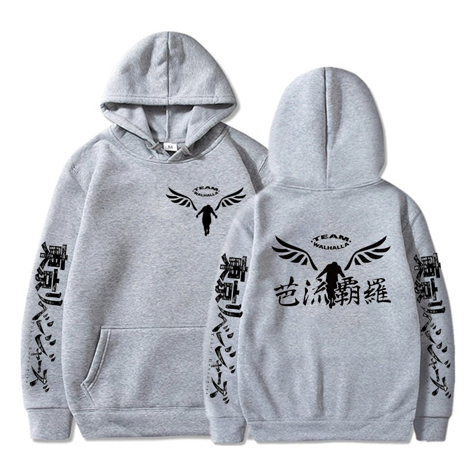 Gambar Valhalla Tokyo Revengers Hoodies Anime Graphic Hoodie for Men Women Sportswear Tokyo Revengers Cosplay Tracksuit Clothes - Yallafit