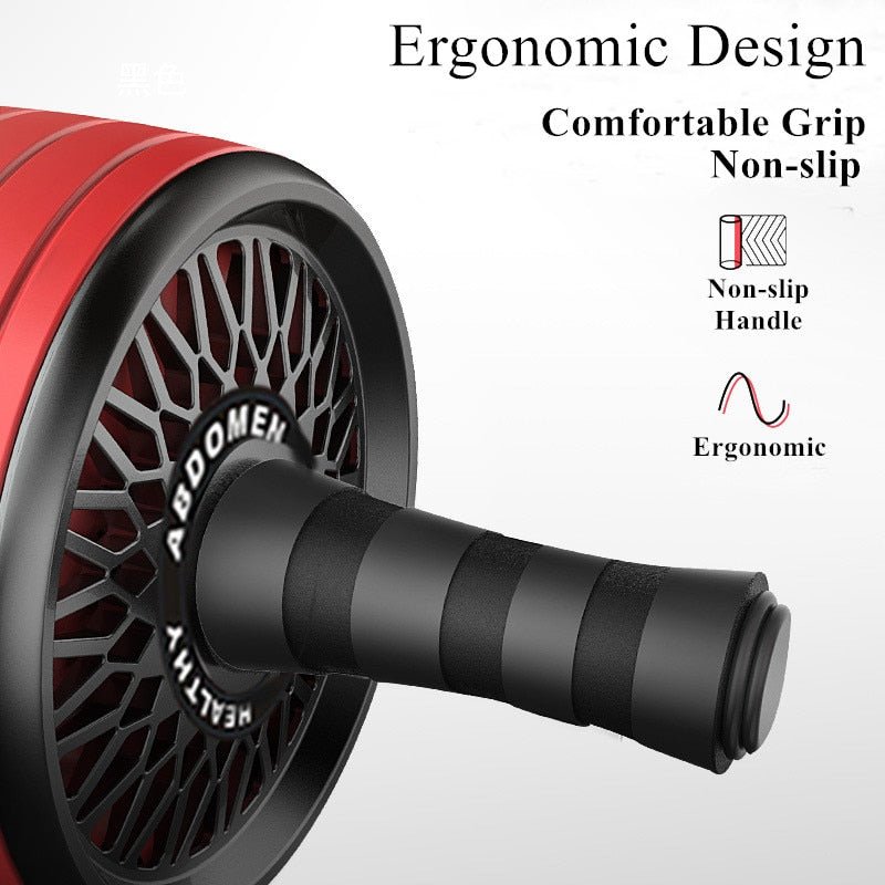 Gimift Abdominals Exercise Wheel Wider AB Roller Noiseless Abdominal Core Muscle Building Workout Gym Home Fitness Equipment - Yallafit