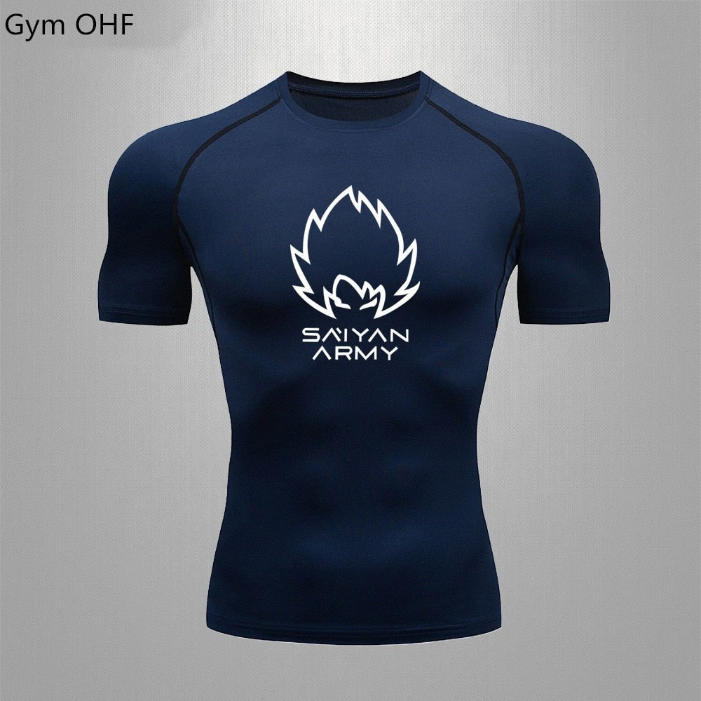 Goku T Shirt Men Gym Fitness Training Sport Jiu Jitsu T shirts Men Comppress Rashguard Boxing Mens Muay Thai Kickboxing Jerseys - Yallafit