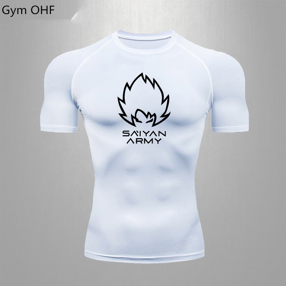 Goku T Shirt Men Gym Fitness Training Sport Jiu Jitsu T shirts Men Comppress Rashguard Boxing Mens Muay Thai Kickboxing Jerseys - Yallafit